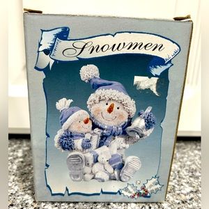 Vintage Blue & White Snowmen Christmas Collection by Lincolnshire